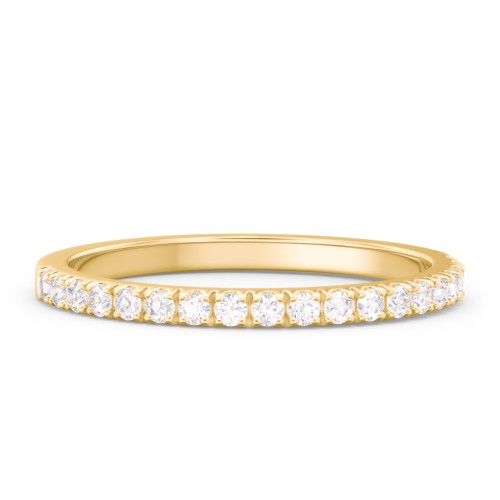 Micro Pavé Half Eternity Wedding Band - 1/4 ct. tw. – 9kt Yellow Gold with Lab Diamonds