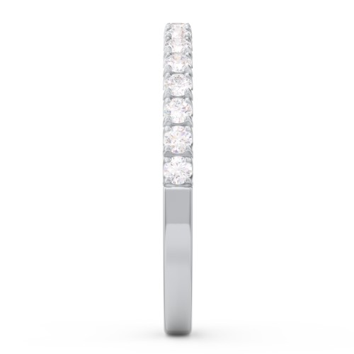 Micro Pavé Half Eternity Wedding Band - 1/3 ct. tw. – 14K White Gold with Lab Diamonds