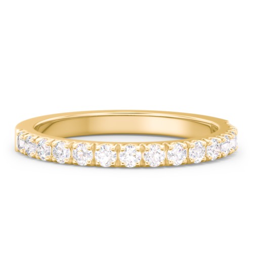 Micro Pavé Half Eternity Wedding Band - 1/2 ct. tw. – 9kt Yellow Gold with Lab Diamonds