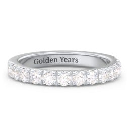 Micro Pavé Half Eternity Wedding Band - 3/4 ct. tw.