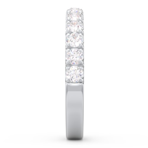 Micro Pavé Half Eternity Wedding Band - 3/4 ct. tw. – 14K White Gold with Lab Diamonds