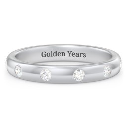 Flush Set Diamond Eternity Wedding Band