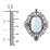 Murdoch Mysteries - Oval Cabochon Pendant – Sterling Silver with Orange Moonstone, Garnet, and Mint Premium Zirconia
