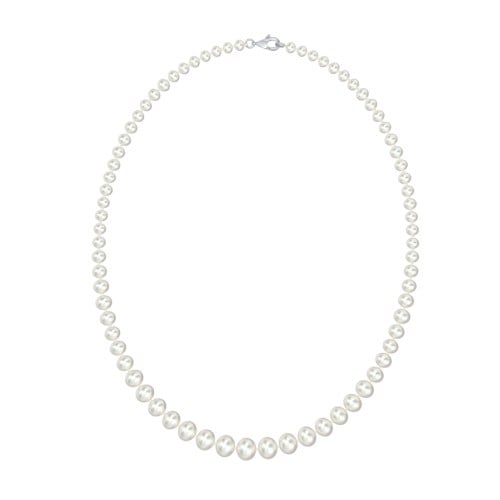 Graduated Freshwater Pearl Necklace With Sterling Silver Clasp