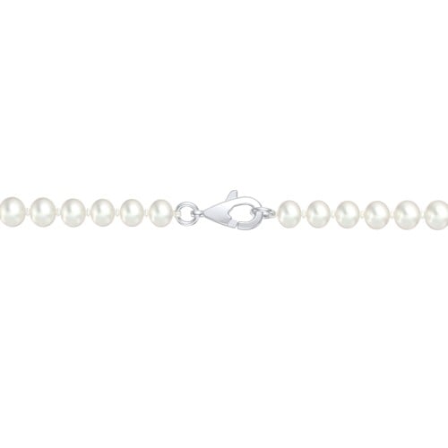Graduated Freshwater Pearl Necklace With Sterling Silver Clasp