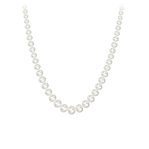 Graduated Freshwater Pearl Necklace With Sterling Silver Clasp