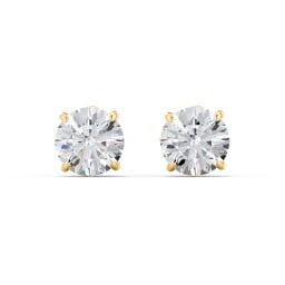 1 Carat Solitaire Stud Earrings