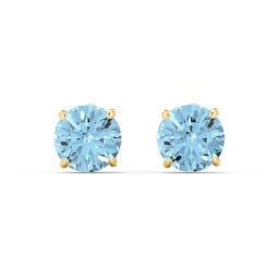 1 Carat Solitaire Stud Earrings