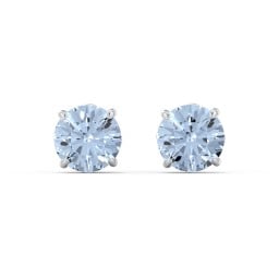 1 Carat Solitaire Stud Earrings