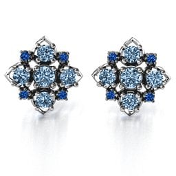 Glittering Multi Stone Earrings