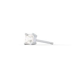 Princess Cut Birthstone Single Stud