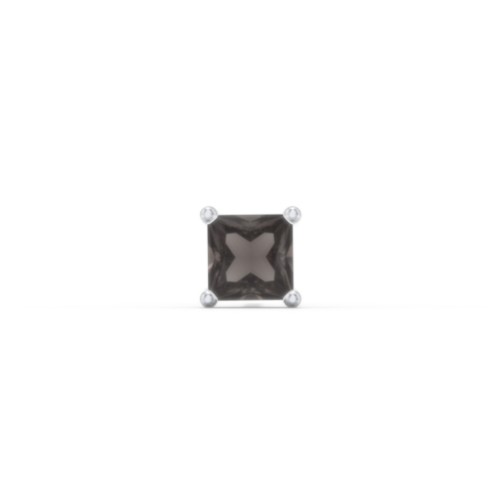 Princess Cut Birthstone Single Stud