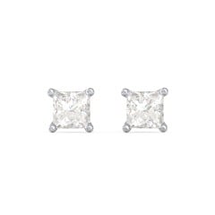 Princess Cut Stud Earrings