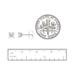 Princess Cut Stud Earrings