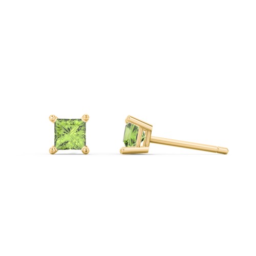 Princess Cut Stud Earrings