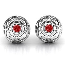 Elegant Filigree Dome Earrings