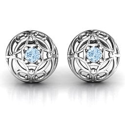 Elegant Filigree Dome Earrings
