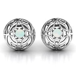 Elegant Filigree Dome Earrings
