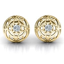 Elegant Filigree Dome Earrings