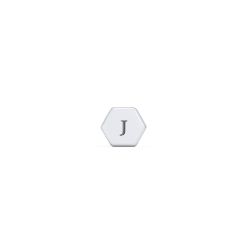 Engravable Hexagon Shape Single Stud – Sterling Silver