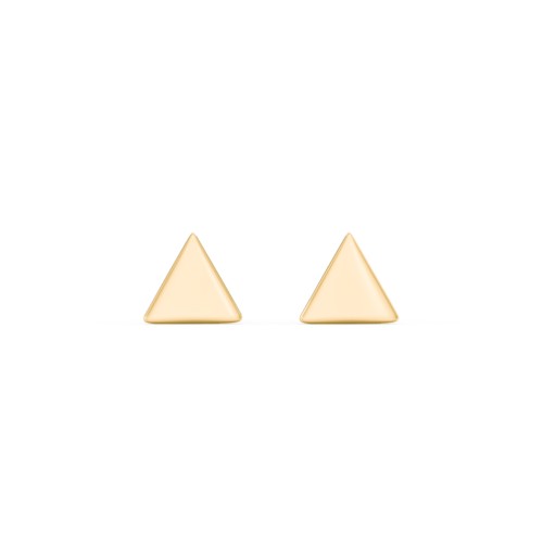 Triangle Shape Stud Earrings – 9kt Yellow Gold