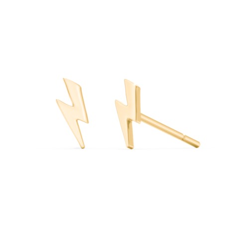 Lightning Bolt Shape Stud Earrings
