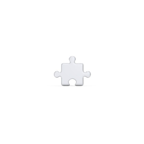 Jigsaw Puzzle Shape Single Stud – Sterling Silver