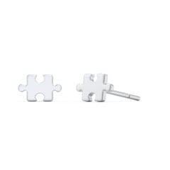 Puzzle Piece Shape Stud Earrings