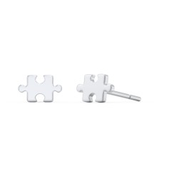 Puzzle Piece Shape Stud Earrings – 9kt Yellow Gold