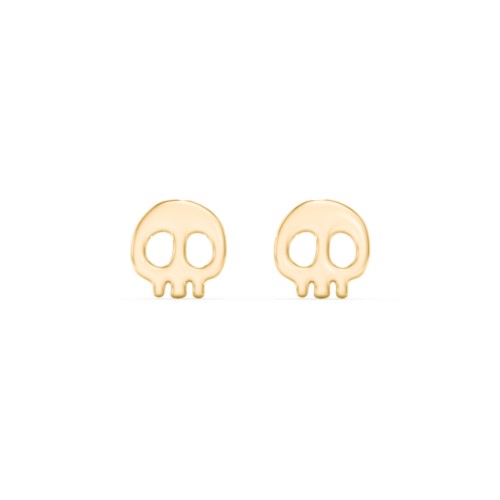 Skull Stud Earrings – 9kt Yellow Gold