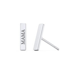 Engravable Petite Bar Stud Earrings