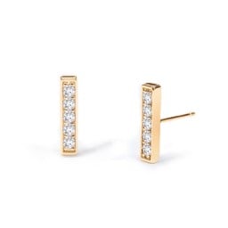 Petite Bar Stud Earrings with Accents