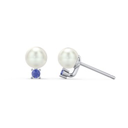 Freshwater Pearl and Accent Stud Earrings