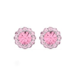 Halo Round Stud Earrings