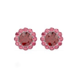 Halo Round Stud Earrings