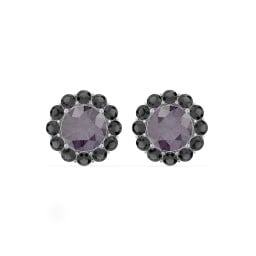 Halo Round Stud Earrings