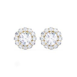 Halo Round Stud Earrings