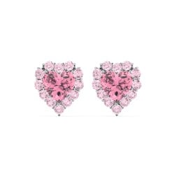 Halo Heart Stud Earrings