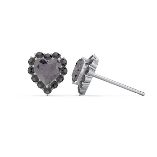 Halo Heart Stud Earrings