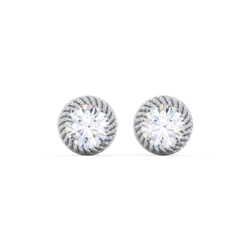 Twisted Rope Diamond Stud Earrings - 0.33 ct. tw.