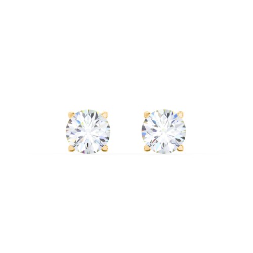4 Prong Tulip Diamond Stud Earrings - 0.33 ct. tw. – 14K Yellow Gold with Lab Diamond