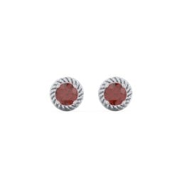 Twisted Rope Birthstone Stud Earrings