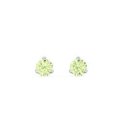 Birthstone Martini Stud Earrings in 925 Sterling Silver with Peridot