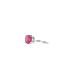 Classic Birthstone Single Stud in 925 Sterling Silver with Ruby