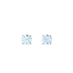 Classic Birthstone Stud Earrings in 925 Sterling Silver with Aquamarine