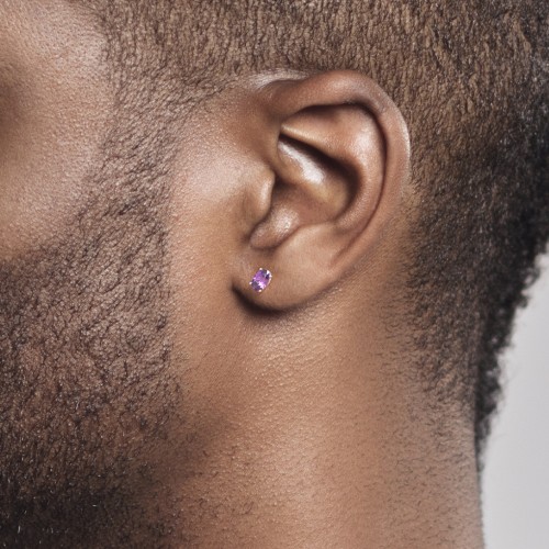 Classic Oval Birthstone Single Stud