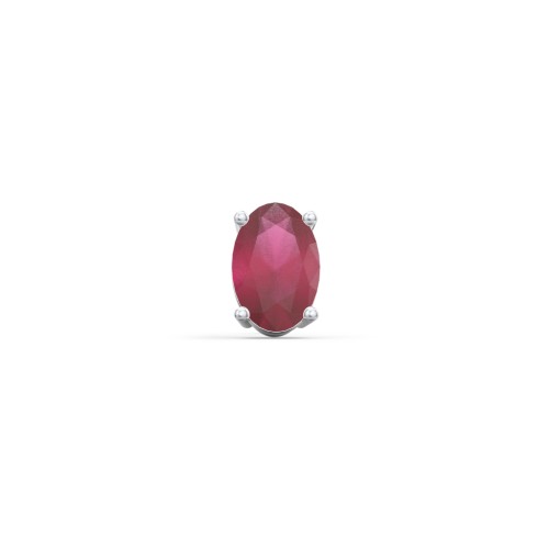 Classic Oval Birthstone Single Stud