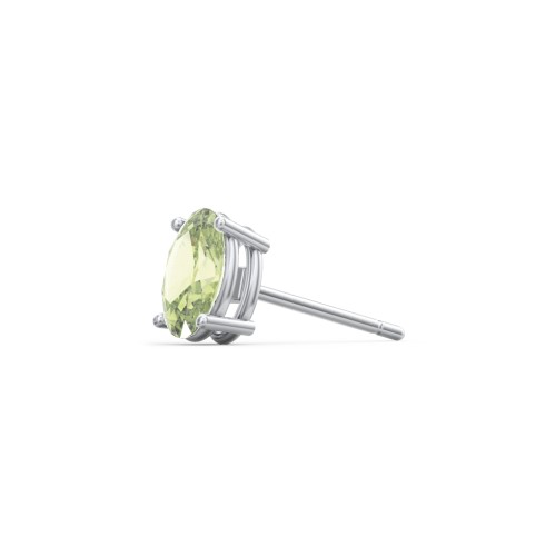Classic Oval Birthstone Single Stud
