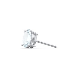 Classic Oval Birthstone Single Stud in 925 Sterling Silver with Aquamarine