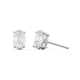 Classic Oval Birthstone Stud Earrings